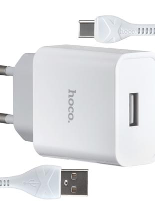 СЗУ Hoco C81A Asombroso single port charger (Type-C) (EU) White