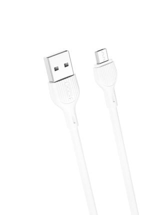 Кабель XO NB200 2.1A USB cable for micro 1M White