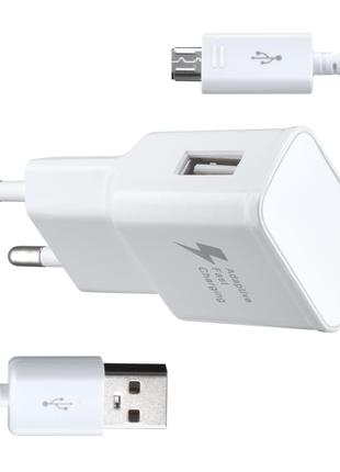 СЗУ WUW T19 charger(EU) Quick Charge 2.0 with Micro Cable 1USB...