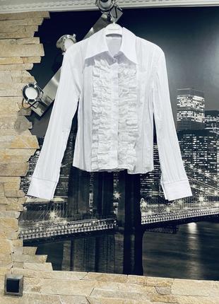Детская блуза рубашка женская белая польша