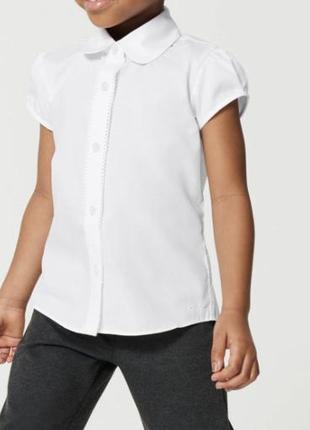Блузка белая в школу на девочку блуза белая детская - 9 лет