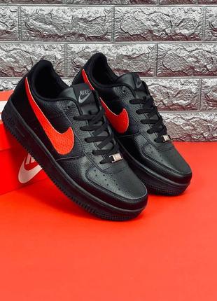 Кроссовки nike air force мужские, черные универсальные кроссов...