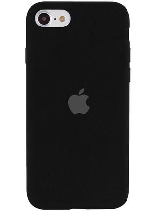Защитный чехол на Iphone 7 черный Silicone Case Full Protectiv...