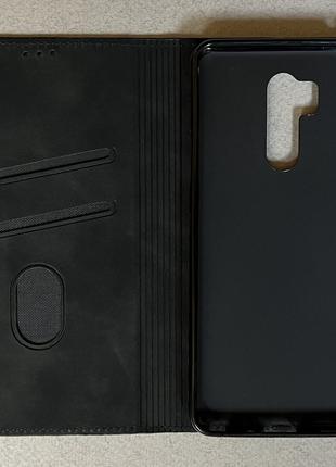 Чехол-книжка для LG G7 ThinQ чёрный, высококачественная искусс...