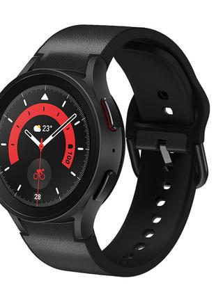 Кожаный ремешок WEST для Samsung Galaxy Watch 6 Classic 43mm ч...