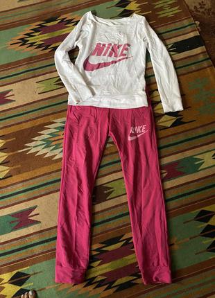 Яркий розовый белый женский спортивный костюм ткань двунитка s m