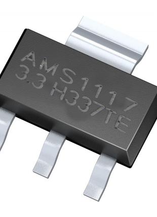 Лінійний стабілізатор напруги AMS1117 3.3 В 1 А SOT-223