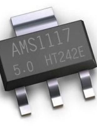 Микросхема Линейный стабилизатор напряжения AMS1117 5В 1А SOT-223