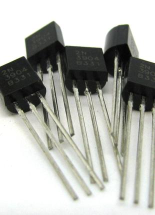2N3904 TO-92 Транзистор биполярный NPN 40В 0.2А 0.35Вт