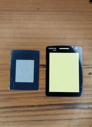 Комплект Стекол корпуса для Nokia N 76, цвет черный/серебро