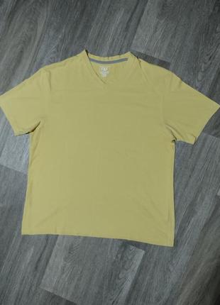 Мужская жёлтая футболка / f&f / поло / мужская одежда / хлопко...