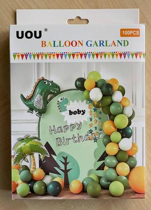 Фотозона з повітряних кульок "Happy birthday Boby" (100 латекс...