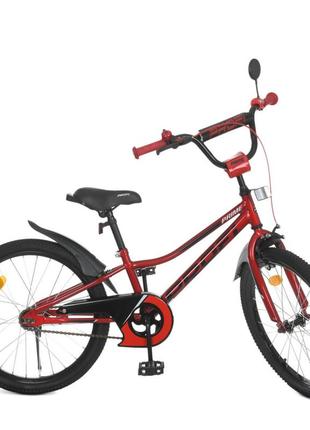 Велосипед детский prof1 y20221-1 20 дюймов, красный