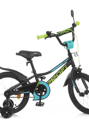 Велосипед детский prof1 y18224-1 18 дюймов, черный