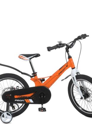 Велосипед детский prof1 lmg18234 18 дюймов, оранжевый
