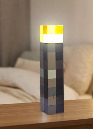 Факел Майнкрафт нічник Minecraft світильник LED