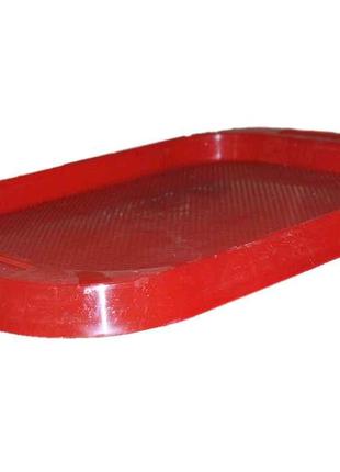 Піднос пластиковий прямокутний 570*390 мм. червоний Консенсус