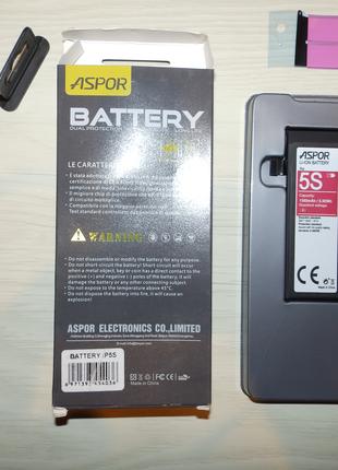 Батарея (аккумулятор) для iPhone 5s Aspor 1560mAh