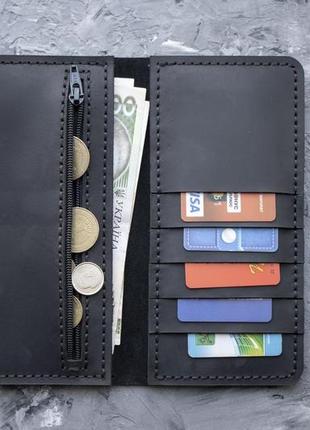 Вместительное мужское портмоне с отделом для карт wow бумажник...