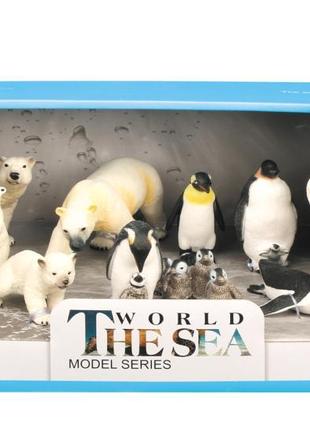 Животные Q9899-P44 (12шт) набор 12шт,пингвины, белые медведи,о...