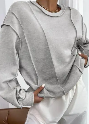 Жіночий светр ангоровий із зовнішніми швами 2 кольори 171ко