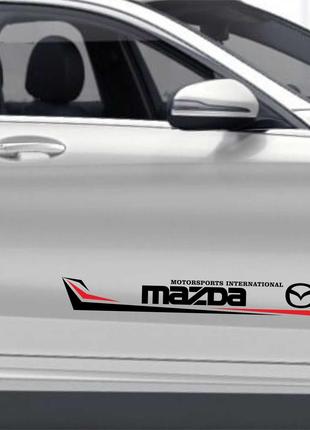 Наклейка Mazda на передние двери (чёрный)