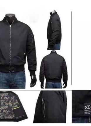 Куртка-бомбер мужская Tiger Force черная ( Размеры XL, XXL, XX...