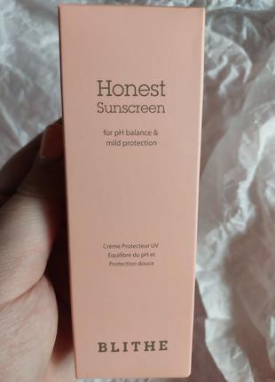 Сонцезахисний крем для обличчя blithe honest sunscreen spf50+ ...