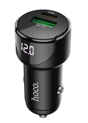 Автомобильное зарядное устройство в прикуриватель HOCO USB-A /...