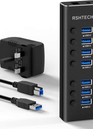 СТОК Концентратор RSHTECH USB 3.0 - 24 Вт, 7 портов