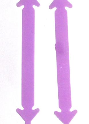 Шнурки силиконовые фиолетовые универсальные в наборе