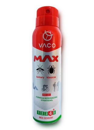 VACO SPRAY MAX аэрозоль от комаров, клещей, мошек с пантенолом...