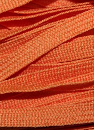 Тасьма поліестер помаранчевий шнур плоский 10мм, моток 100м