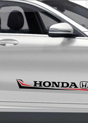 Наклейка Honda на передние двери (чёрный)