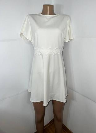 Платье белое petites размер xs (s)  / 42