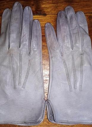 Кожаные перчатки без подкладки