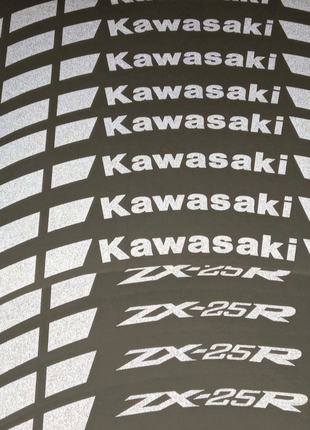 Наклейки на Кавасаки Kawasaki на обода МОТО мотоцикла мопед