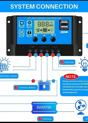 Контроллер заряда W88-C 2USB 12/ 24В, 30А – фото, отзывы