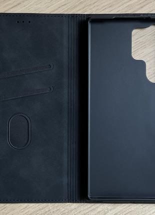 Чехол - книжка (флип чехол) для Samsung Galaxy S23 Ultra чёрны...