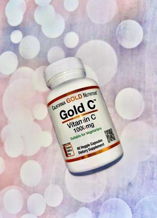 Витамин с, 1000 mg, 60 капсул california gold nutrition
