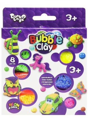 Шариковый пластилин "Bubble Clay" 8 цветов рус