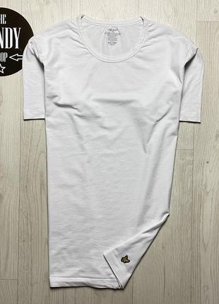 Мужская белая футболка lyle scott, размер xl-2xl