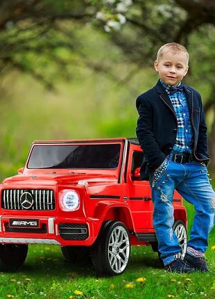 Дитячий електромобіль Джип Mercedes-Benz G63 (червоний колір)