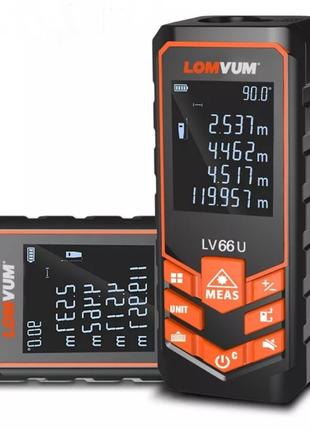 Дальномер електронная лазерная рулетка LOMVUM lv 66u (50м) с е...