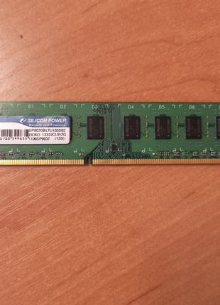 Пам'ять ОЗП Silicon Power 2 GB DDR3 1333 MHz (SP002GBLTU133S02)