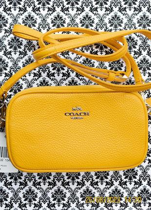 Оригинал ✔ сумка coach yellow pouch желтая женская сумочка - с...