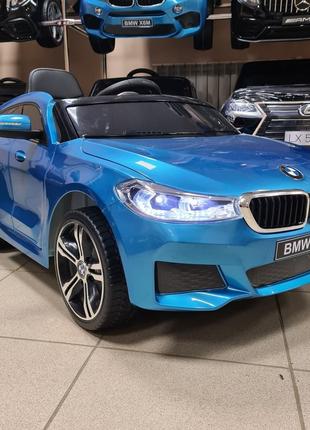 Детский электромобиль BMW 6 GT (синий цвет, окрашенная модель)