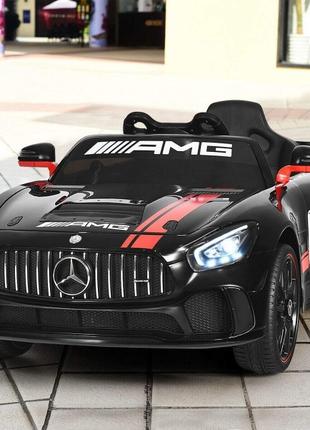 Дитячий електромобіль Mercedes-Benz AMG GT (чорний колір) з пу...