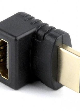 Адаптер HDMI->HDMI (M/F) Cablexpert, Г-подібний, чорний (A-HDM...