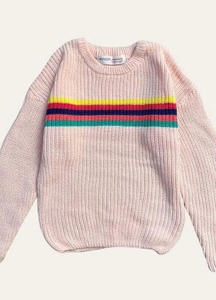 Красивый вязаный свитер на девочку 116/122 см minoti